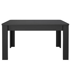 Merax Table à Manger 116x65x75cm-Table Rectangulaire-en Bois De Chêne-moderne-noir pas cher