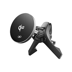 Force Power Support Voiture sur Ventilation MagSafe Qi2 15W pour Recharge sans Fil Noir