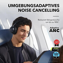 Soundcore Casque bluetooth à réduction de bruit adaptative, 40 h d'autonomie, suppression vocale renf