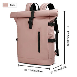 SOUNDSWEALTH Sac à dos de voyage extensible HK – Grande capacité, étanche, ordinateur 15,6 pouces, port