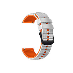 INF Bracelet de montre en silicone pour SAMSUNG Galaxy Watch 3 Garmin Forerunner 255 White+Ora