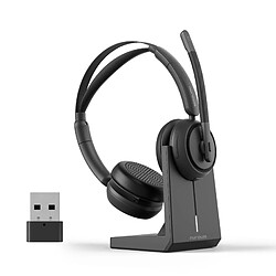 Casque sans fil Nuroum HP31D avec annulation de bruit AI - Noir
