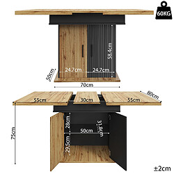 Acheter Merax Table à Manger Extensible(110-140×80cm)-4-6 Personnes-style Rétro