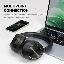 OneOdio Casque Audio supra-auriculaire sans fil hybride ANC (-48dB), Bluetooth 6.0, Hi-Res Audio LD