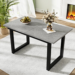 Avis Merax Table à Manger Extensible 140/180x80cm-industriel-structure Acier Robust-aspect Béton