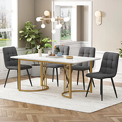 Avis Merax Table à Manger Extensible 140/180x80cm-industriel-structure Acier Robust-blanc