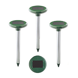Inovalley Lot de 3 chasse-taupes solaires ultrasoniques