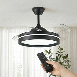 Ventilateur de plafond avec LED, Pales rétractables et télécommande InnovaGoods