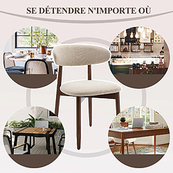 Smartue Lot de 4 Chaises de Salle à Manger Beige, pieds en bois, 81×56.4×52.6 cm pas cher