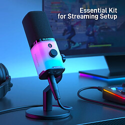 SOUNDSWEALTH Microphone MAONO de jeu dynamique PD100X, USB - Noir