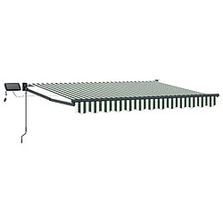 vidaXL Store rétractable manuel avec LEDs Vert et blanc 3 x 2,5 m