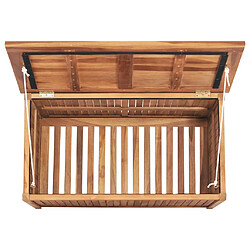 Helloshop26 Coffre boîte meuble de jardin rangement 90 x 50 x 58 cm bois de teck solide 02_0013054 pas cher