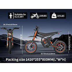 Avis Vélo Électrique RidingTime GT54 2000W,48V/27Ah,Autonomie 100km,Vitesse 65km/h, Tout-Terrain