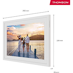 Thomson Cadre Photo Intelligent 10 Pouces Blanc, Fixation Murale, Wifi