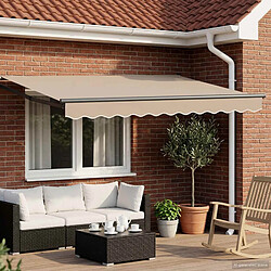vidaXL Auvent rétractable électrique Beige 3,5 x 2,5 m