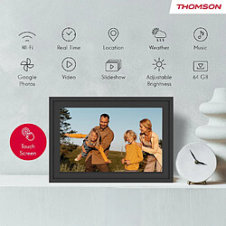 Thomson Cadre Photo Intelligent 10 Pouces, Noir, Fixation Murale, Wi-fi pas cher