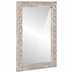 vidaXL Miroir de salle de bain Rectangulaire Blanc 70 x 50 x 2,5 cm