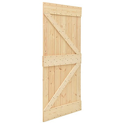 vidaXL Porte NARVIK Naturel 90 x 210 cm Bois de pin massif