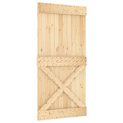 vidaXL Porte NARVIK Naturel 100 x 210 cm Bois de pin massif