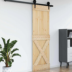 vidaXL Porte NARVIK Naturel 70 x 210 cm Bois de pin massif