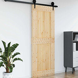 vidaXL Porte NARVIK Naturel 90 x 210 cm Bois de pin massif