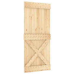 vidaXL Porte NARVIK Naturel 90 x 210 cm Bois de pin massif