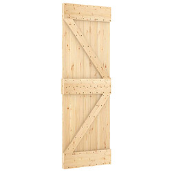 vidaXL Porte NARVIK Naturel 70 x 210 cm Bois de pin massif