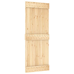 vidaXL Porte NARVIK Naturel 80 x 210 cm Bois de pin massif