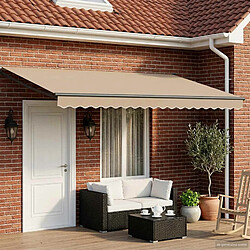 vidaXL Auvent rétractable électrique Beige et Anthracite 4 × 3 m