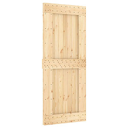 vidaXL Porte NARVIK Naturel 85 x 210 cm Bois de pin massif