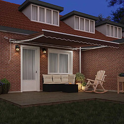 Avis vidaXL Auvent rétractable automatique avec LED marron 400x300 cm