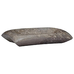 vidaXL Lavabo Gris 50x35x10 cm Marbre