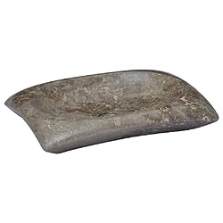 vidaXL Lavabo Gris 50x35x10 cm Marbre