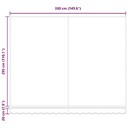 vidaXL Auvent rétractable automatique avec LED marron 400x300 cm pas cher