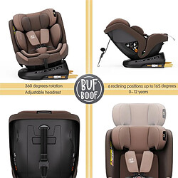 Siège auto BUF BOOF® P100 i-Size Coffee 40–150 cm, orientable 360°, ISOFIX pas cher
