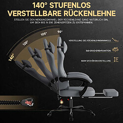 Acheter Pugsdrly Fauteuil de gaming en similicuir PVC - Gris
