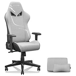 Pugsdrly Fauteuil de jeu ergonomique - Gris argenté