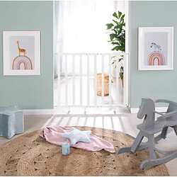 Barrière de sécurité pour bébé - ROBA - Pour portes et escaliers - De 62 à 105 cm - Blanche