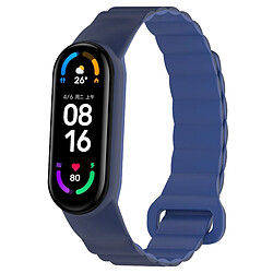 INF Bracelet magnétique en silicone pour Xiaomi Mi Band 3/4/5/6/7 Blue
