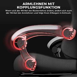 Pugsdrly Fauteuil gaming ergonomique - Bicolore noir et blanc pas cher