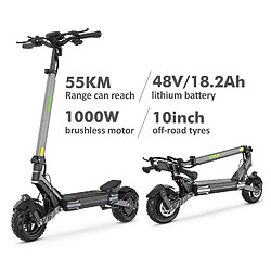 Acheter Trottinette Électrique VIPCOO VS6 1000W 48V 18,2Ah, NFC, Tout-Terrain 10",Autonomie 45km