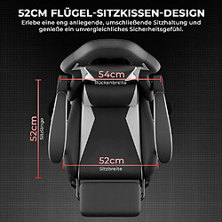 Acheter Pugsdrly Fauteuil gaming ergonomique - Bicolore noir et blanc