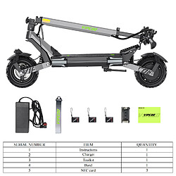 Trottinette Électrique VIPCOO VS6 1000W 48V 18,2Ah, NFC, Tout-Terrain 10",Autonomie 45km pas cher