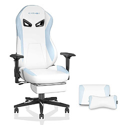 Pugsdrly Fauteuil gaming en PU - Blanc