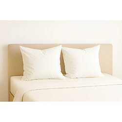 Mortreux Lot de 2 oreillers blancs - Moelleux - 60x60 - Coton bio - 39919