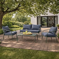 Acheter Concept Usine Salon de jardin 4 places kaki BERGAME