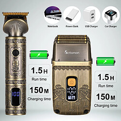 Avis Hatteker RSCW-767 Tondeuse Cheveux et Barbe 3 en 1 Rasoir électrique Bronze