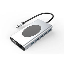 INF Hub USB-C 13-en-1 avec HDMI, VGA, Ethernet, lecteur de carte SD, etc.