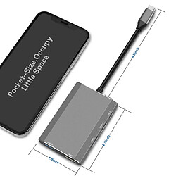 INF Adaptateur de hub Type-C 5 en 1 avec HDMI, USB 3.0 et USB-C PD