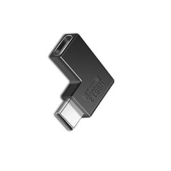 INF Adaptateur TYPE-C Femelle vers TYPE-C Mâle 3.1 Coudé à 90 Degrés (Lot de 4)